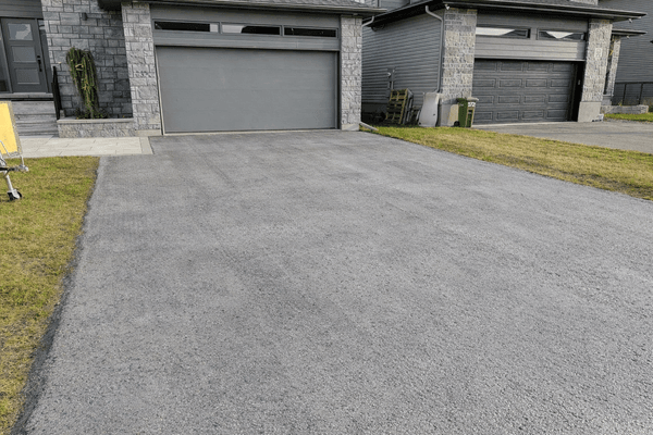 Driveway with no visible cracks