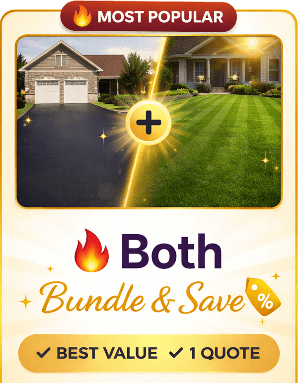 Driveway sealing and lawn care bundle