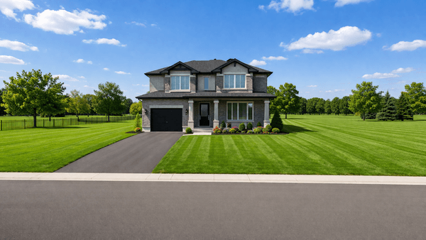 Large detached residential lawn