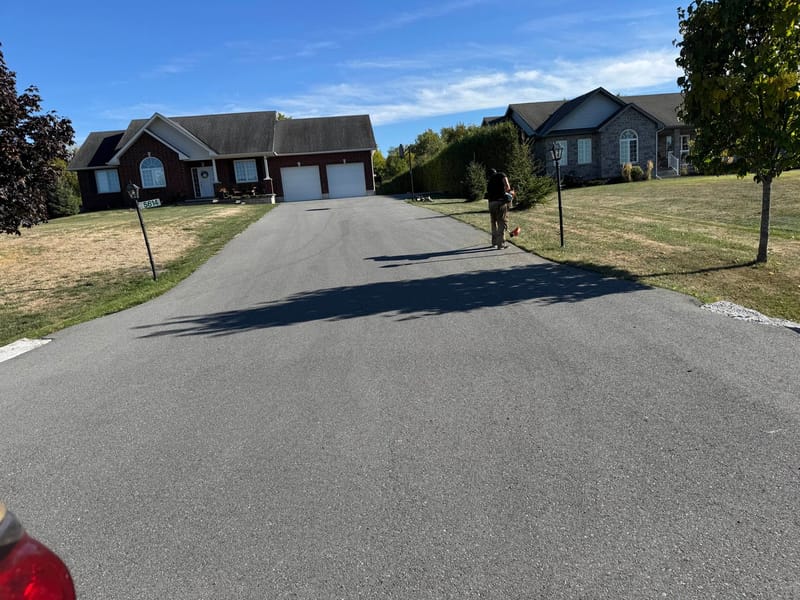 Long country driveway before sealing